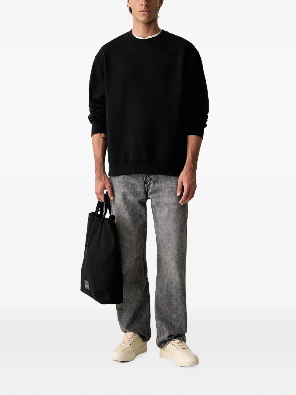 Levi's logo-embroidered sweatshirt Zwart