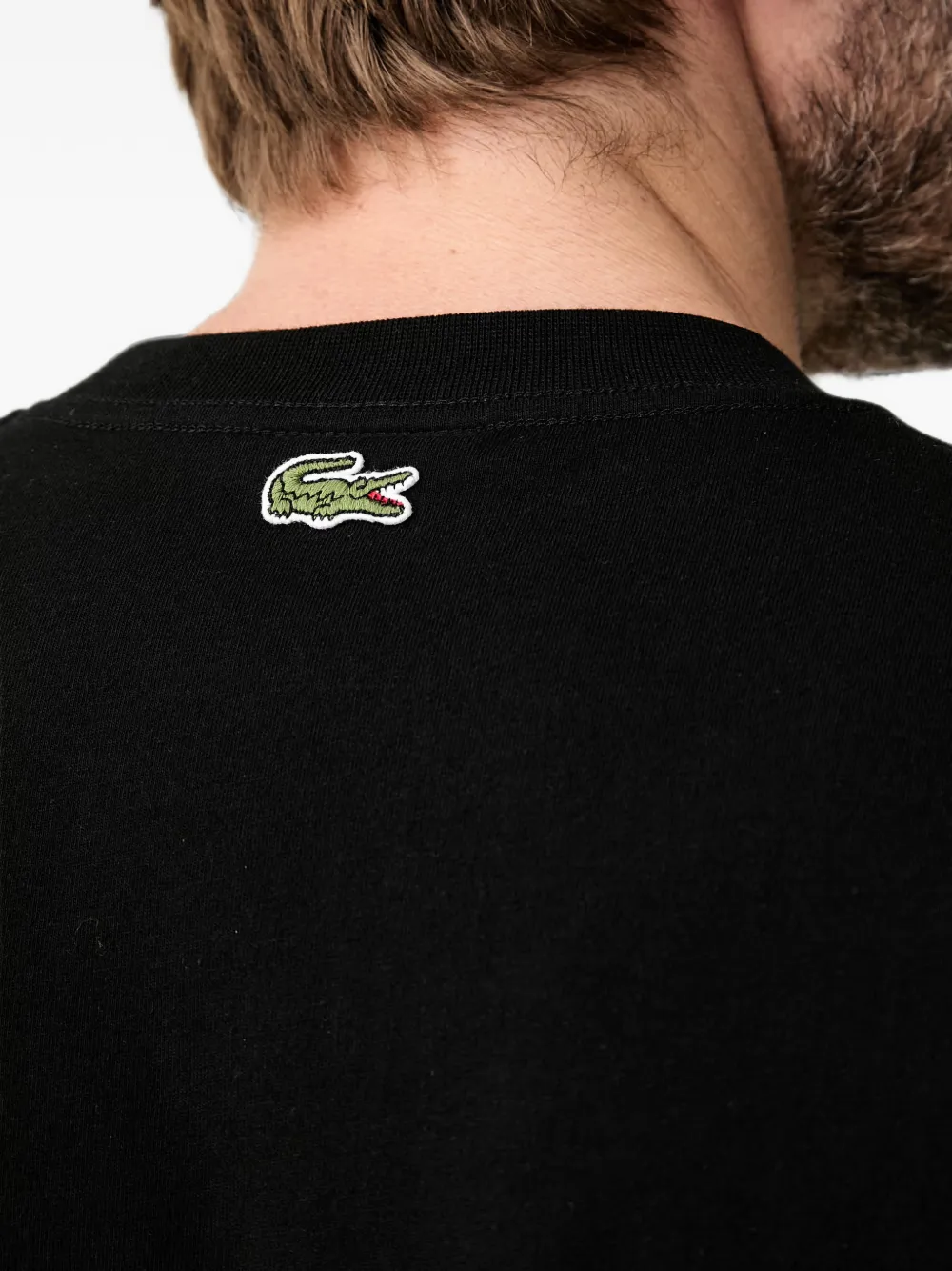 Lacoste T-shirt met logoprint Zwart