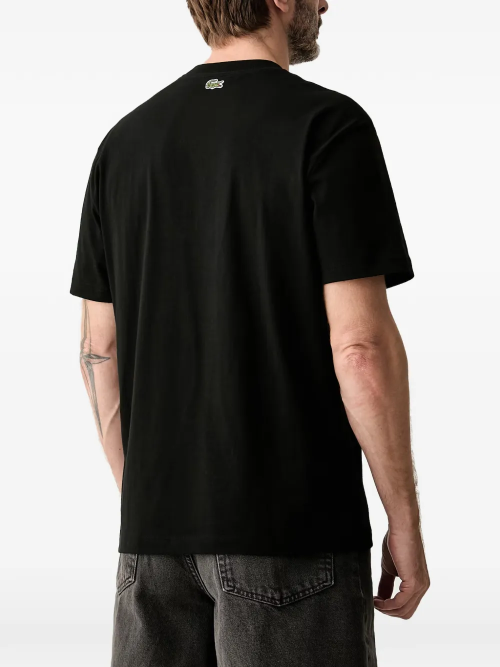Lacoste T-shirt met logoprint Zwart