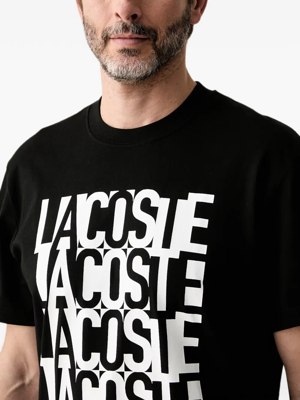 Lacoste T-shirt met logoprint Zwart