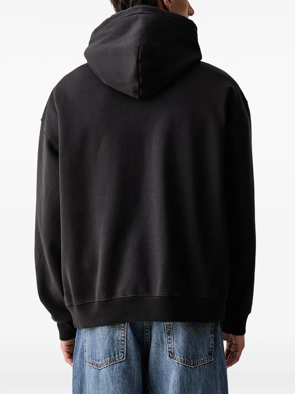 Levi's Workwear logo-patch drawstring hoodie Zwart