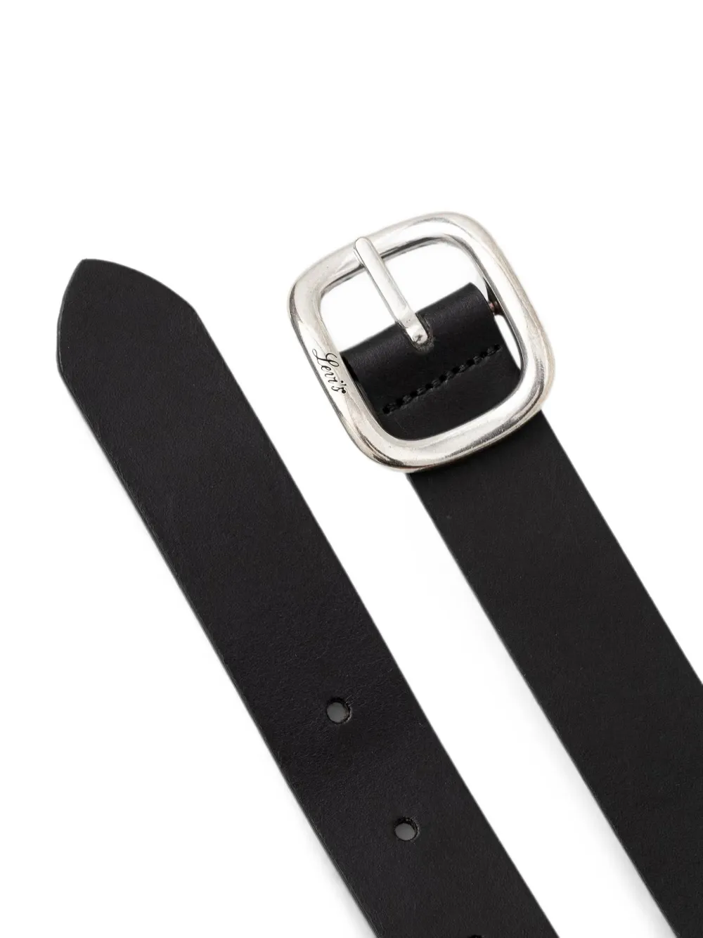 Levi's logo-engraved buckle belt Zwart