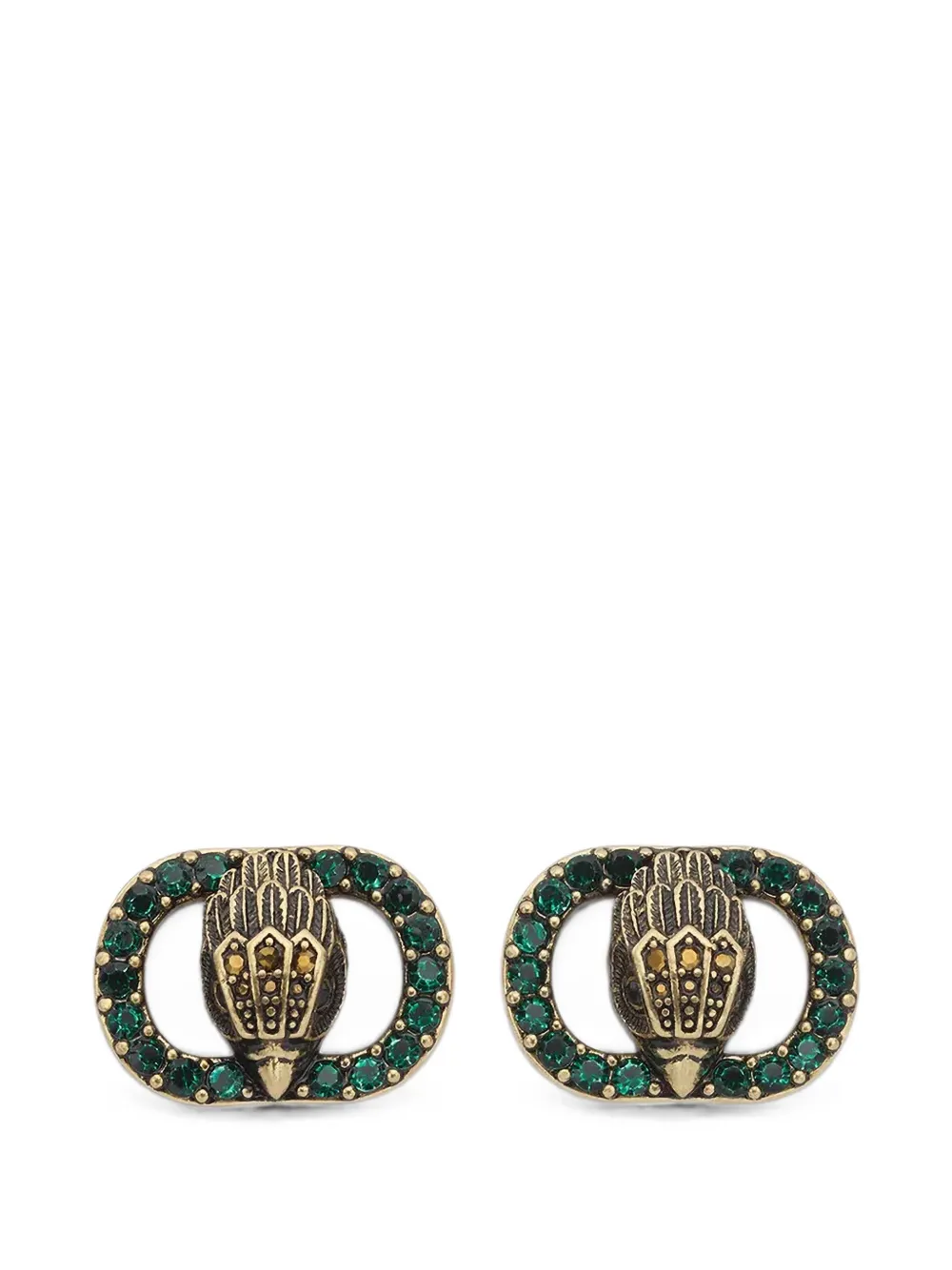 Kurt Geiger London Eagle Head crystal-embellished earrings - Gold