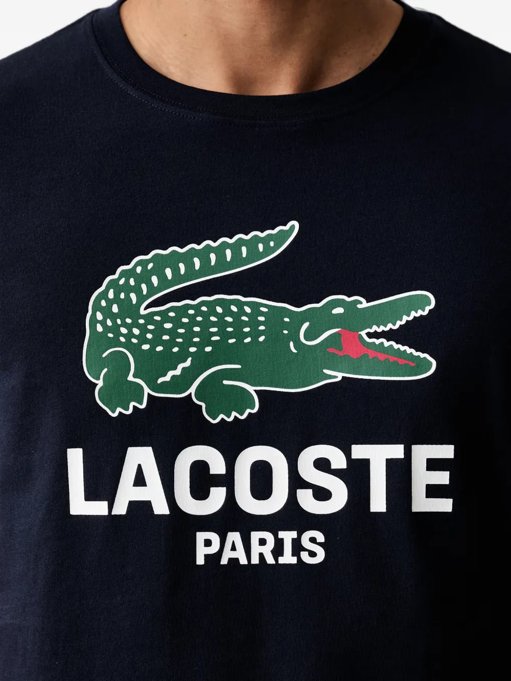 Lacoste T-shirt met logoprint Blauw