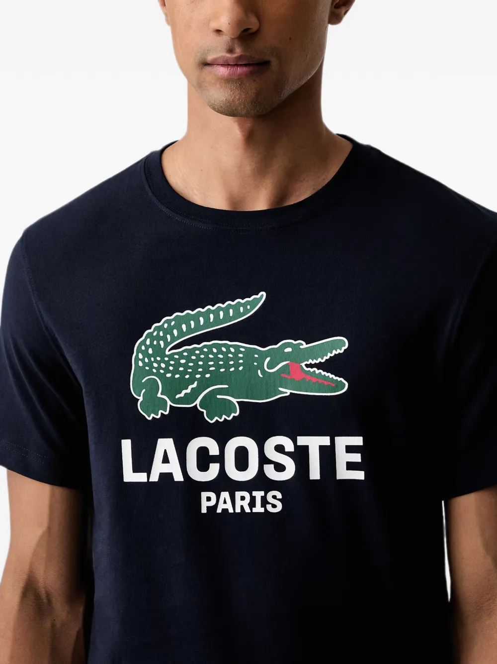 Lacoste T-shirt met logoprint Blauw