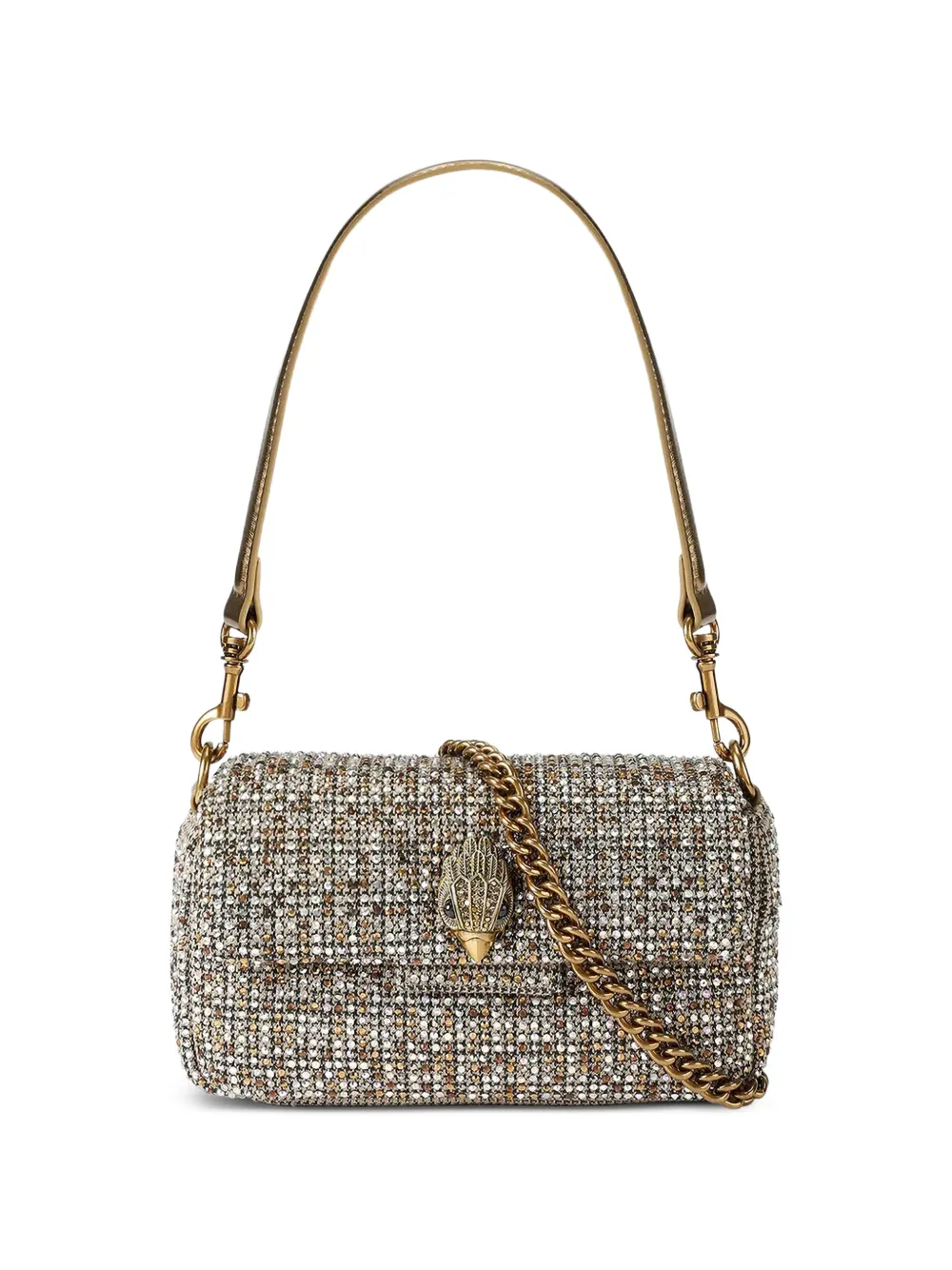 Kurt Geiger London crystal-embellishment Eagle-detail shoulder bag - Nude