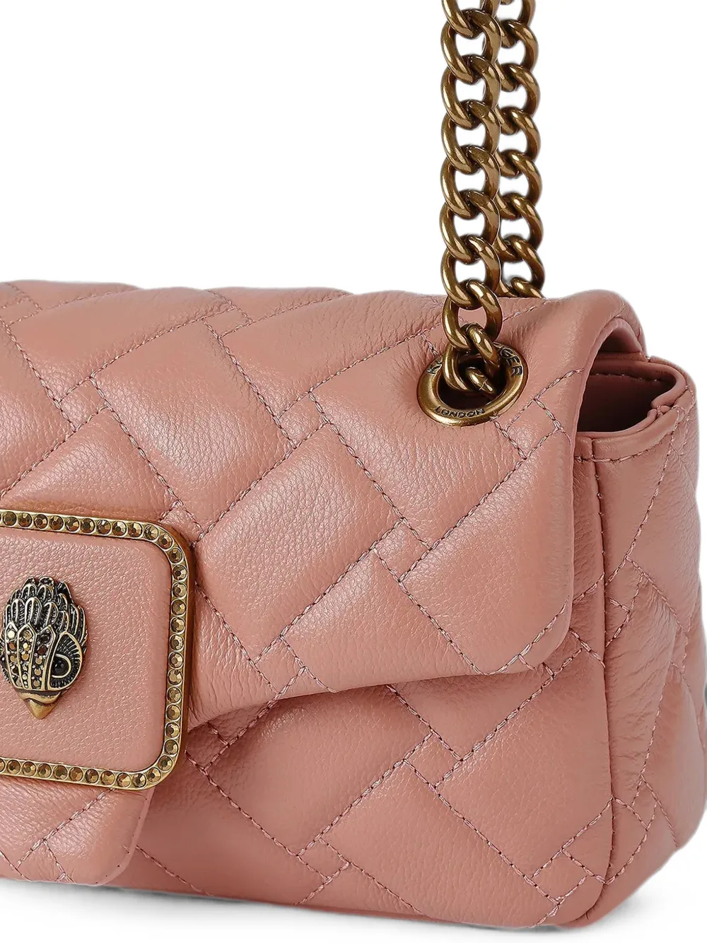 Kurt Geiger London Pimlico gewatteerde leren schoudertas Roze