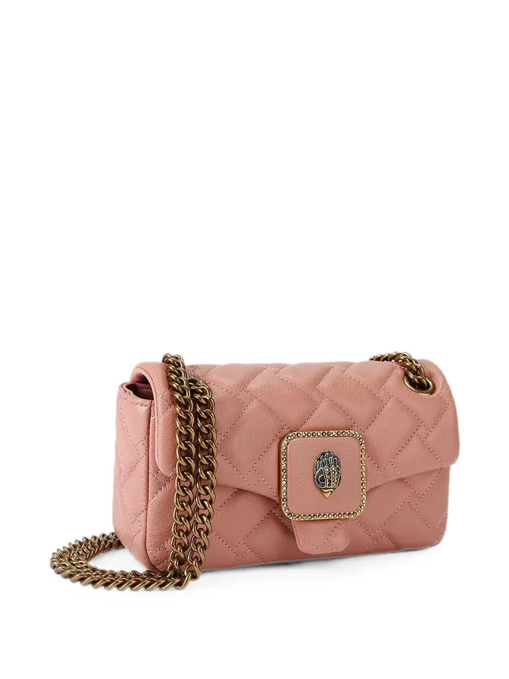 Kurt Geiger London Pimlico gewatteerde leren schoudertas Roze