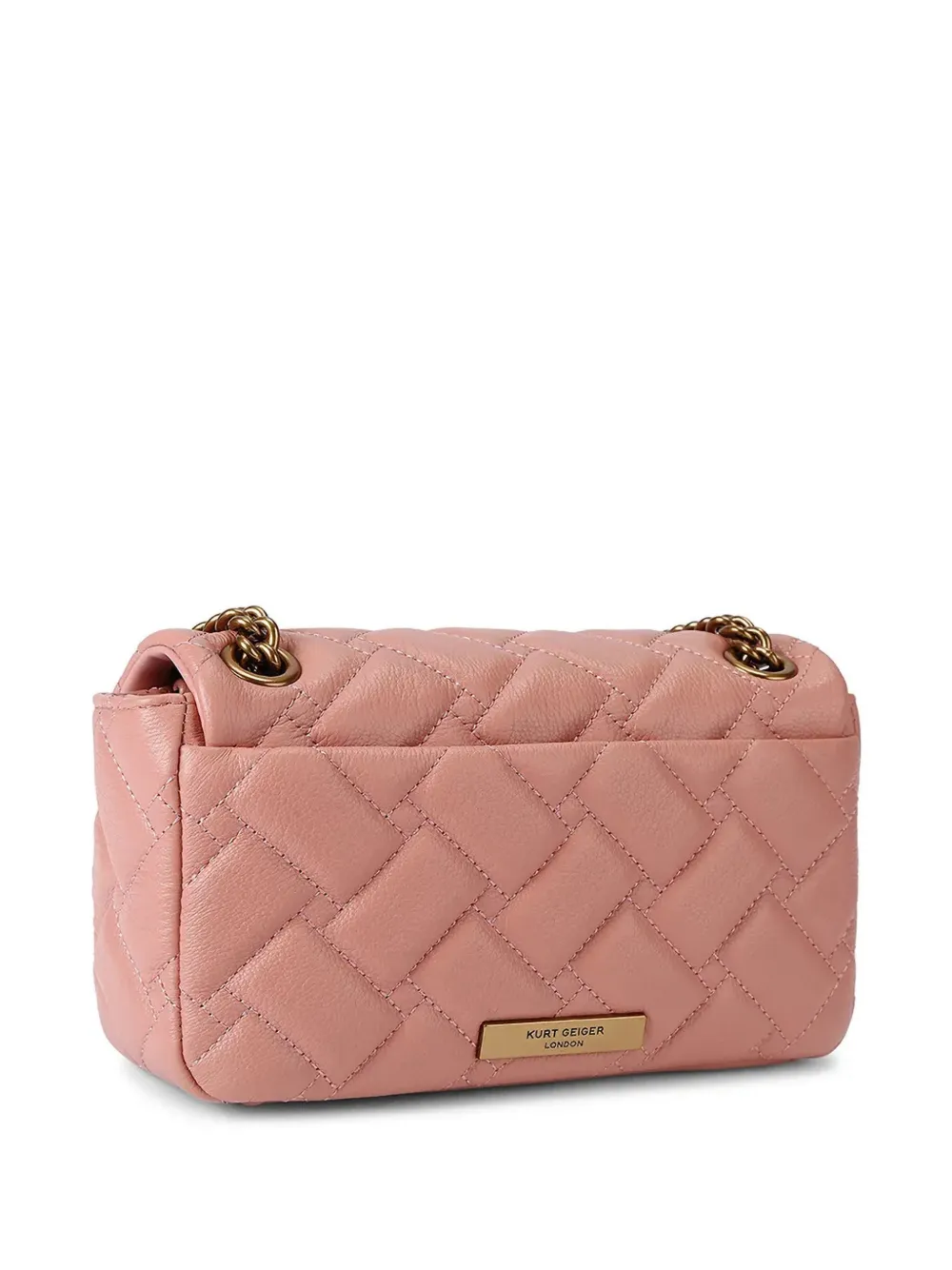 Kurt Geiger London Pimlico gewatteerde leren schoudertas Roze