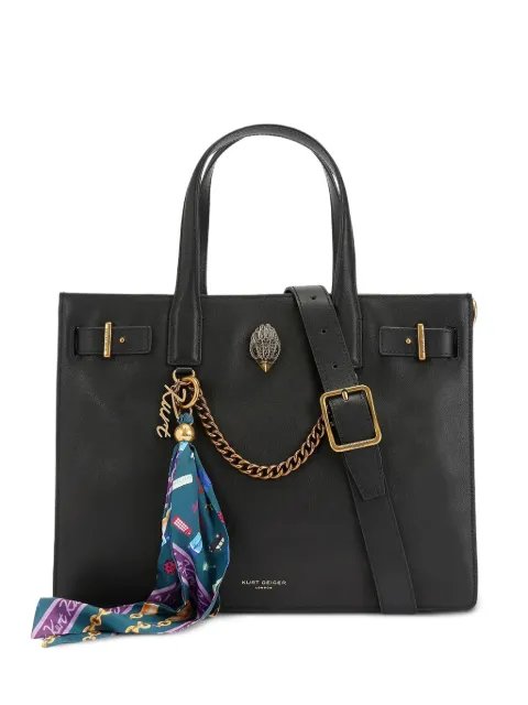 Kurt Geiger London Bolsa tote com detalhe de lenço e aplicação de águia