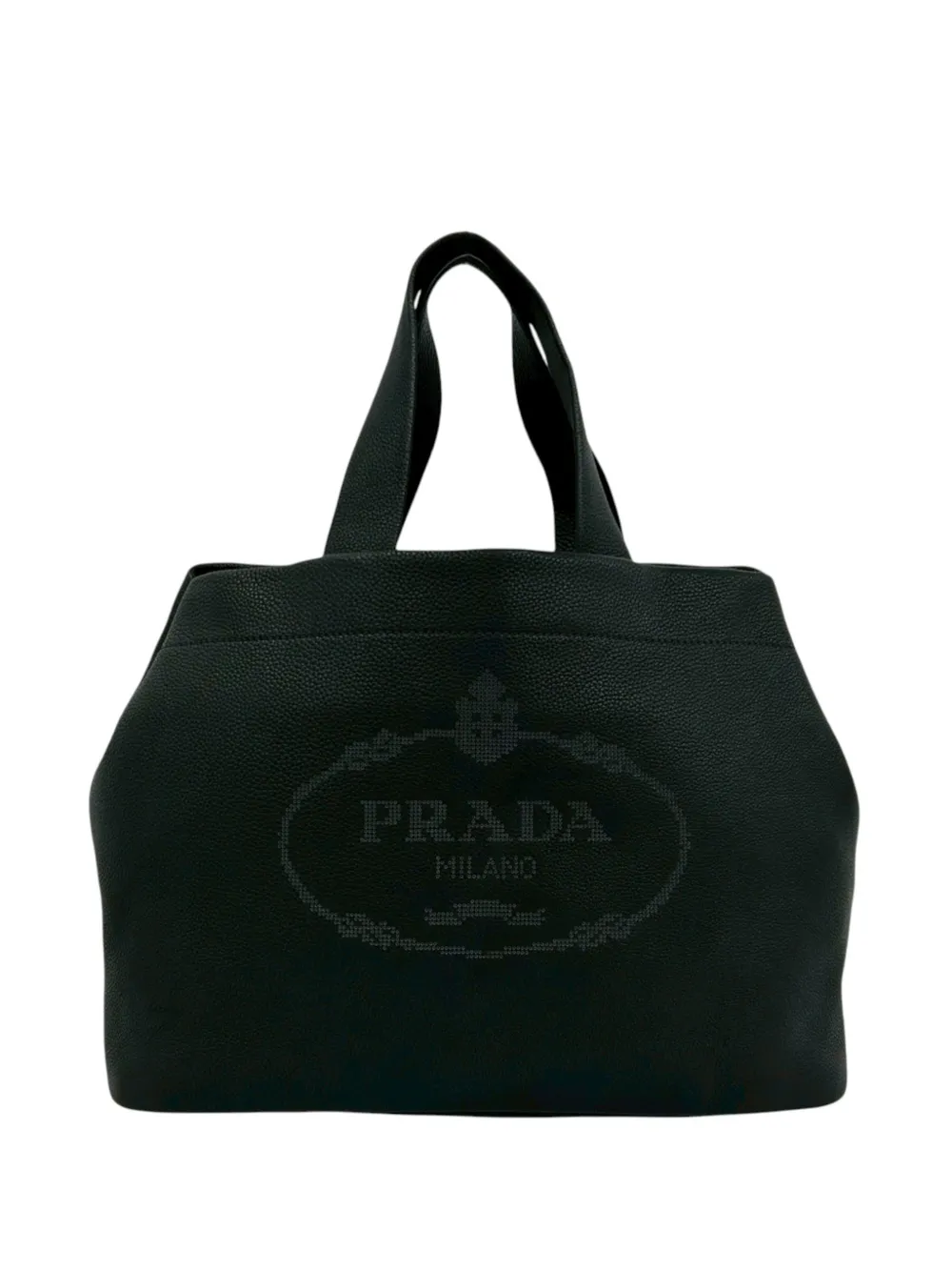 Prada Pre-Owned 2013-2026 Vitello Daino Logo handbag - Schwarz