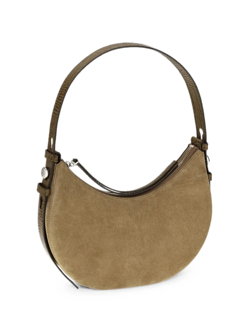 Tory Burch Romy suède Half Moon tas Beige