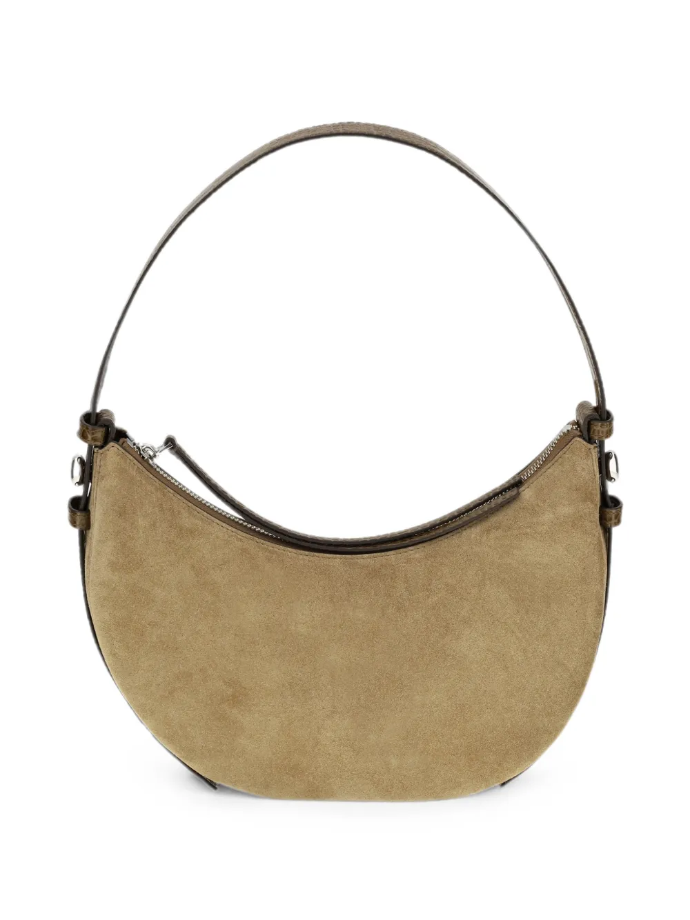 Tory Burch Romy suède Half Moon tas Beige