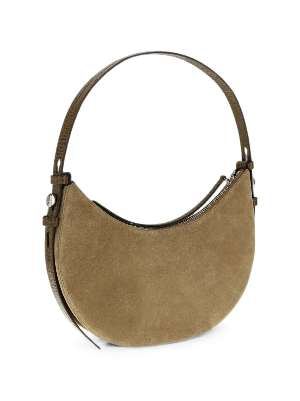 Tory Burch Romy suède Half Moon tas Beige
