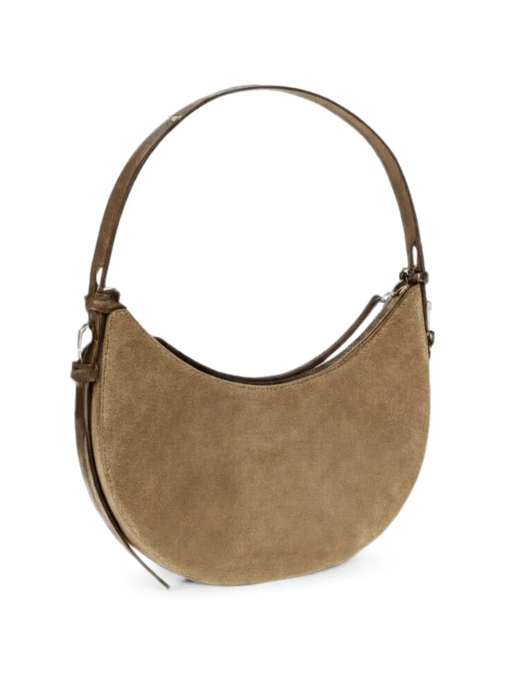 Tory Burch Romy suède Half Moon tas Beige