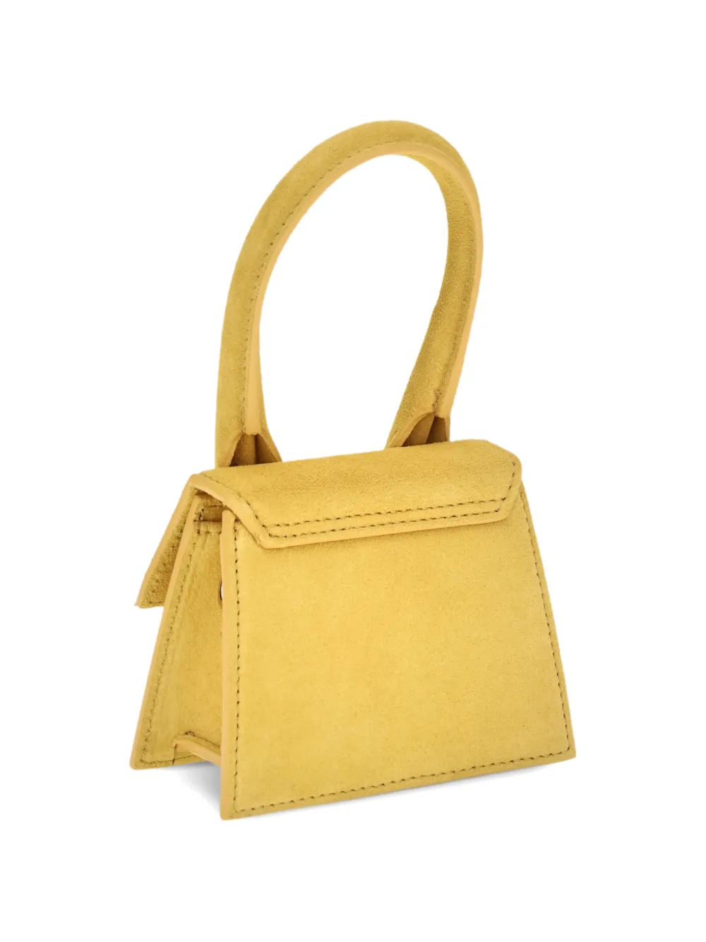 Jacquemus Le Chiquito Signature suède mini-handtas Geel