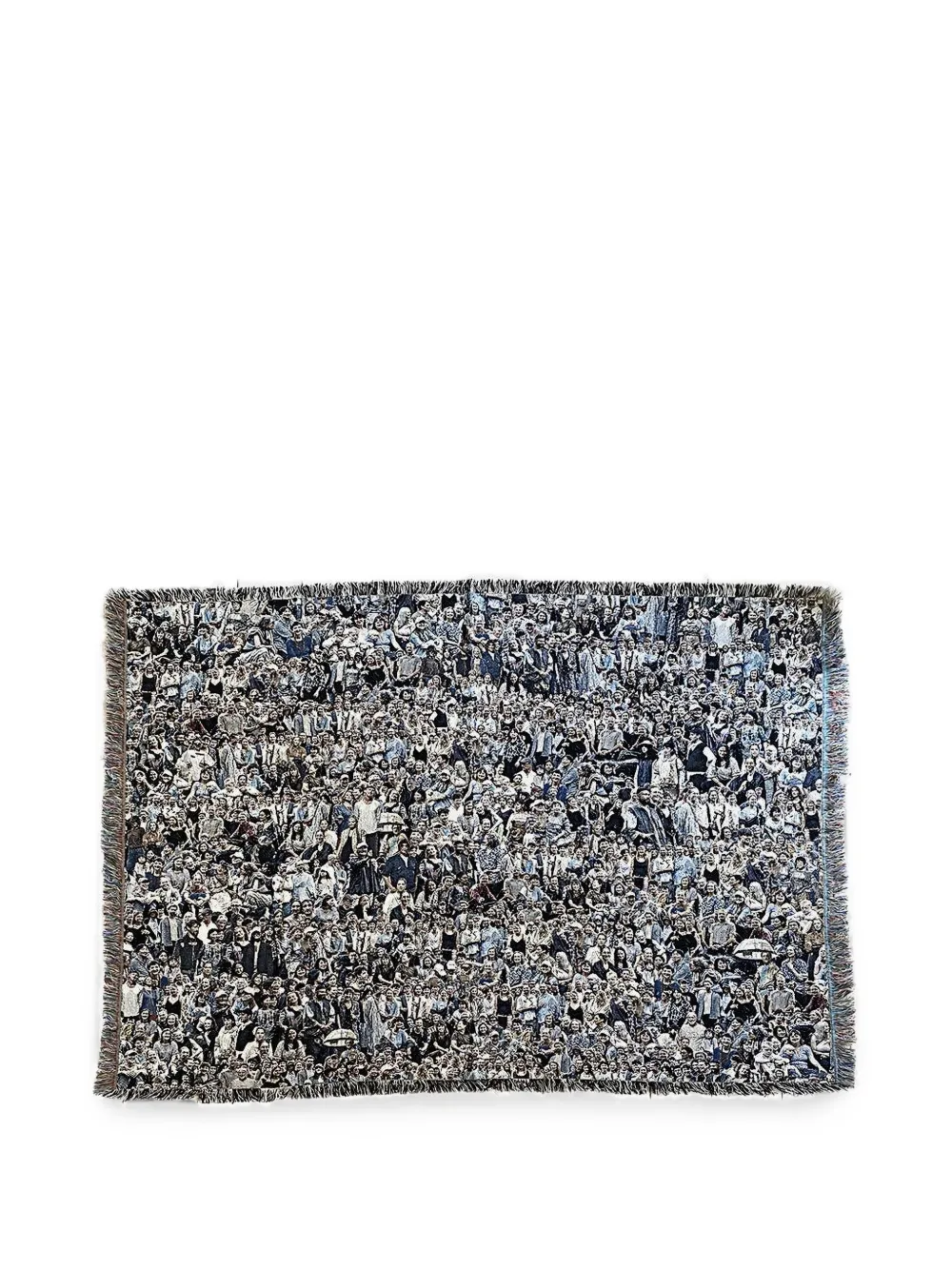 Bless Nº75 Raushfaces cotton blanket - Schwarz