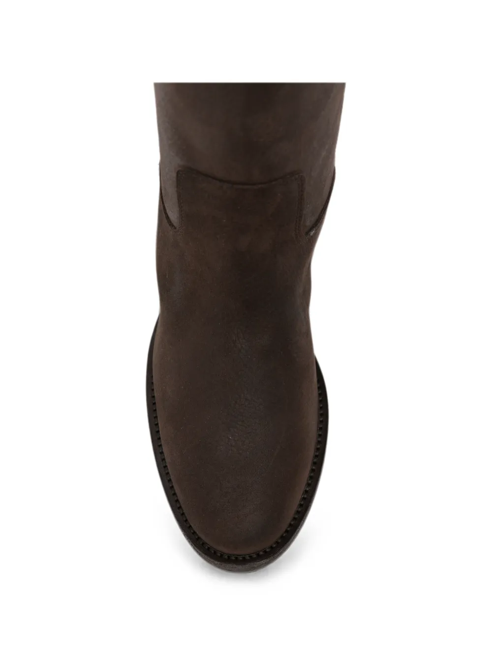 Via Roma 15 V-plaque leather knee-high boots Bruin