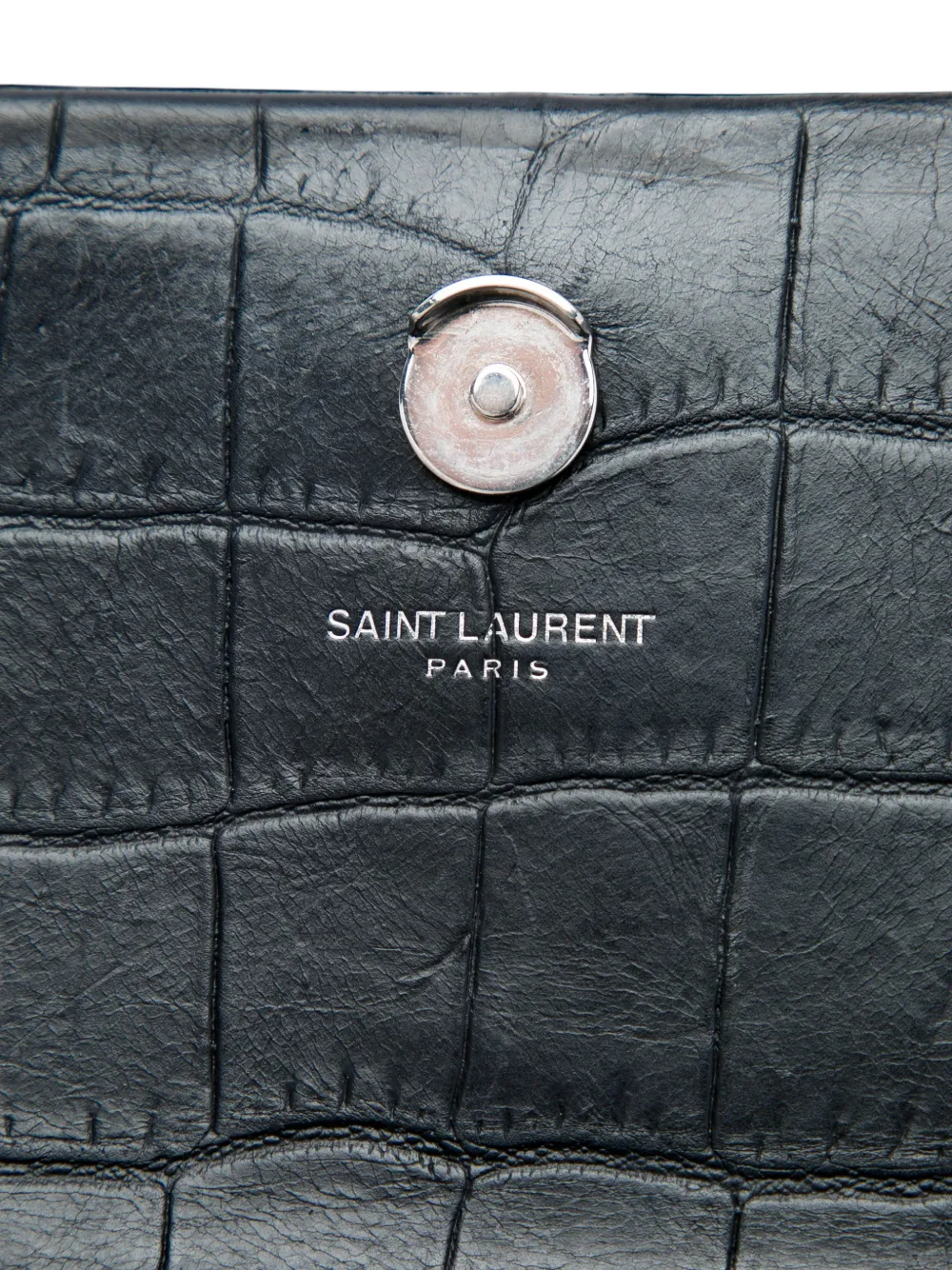 Saint Laurent Pre-Owned 2016 スモール クロコエンボス レザー
