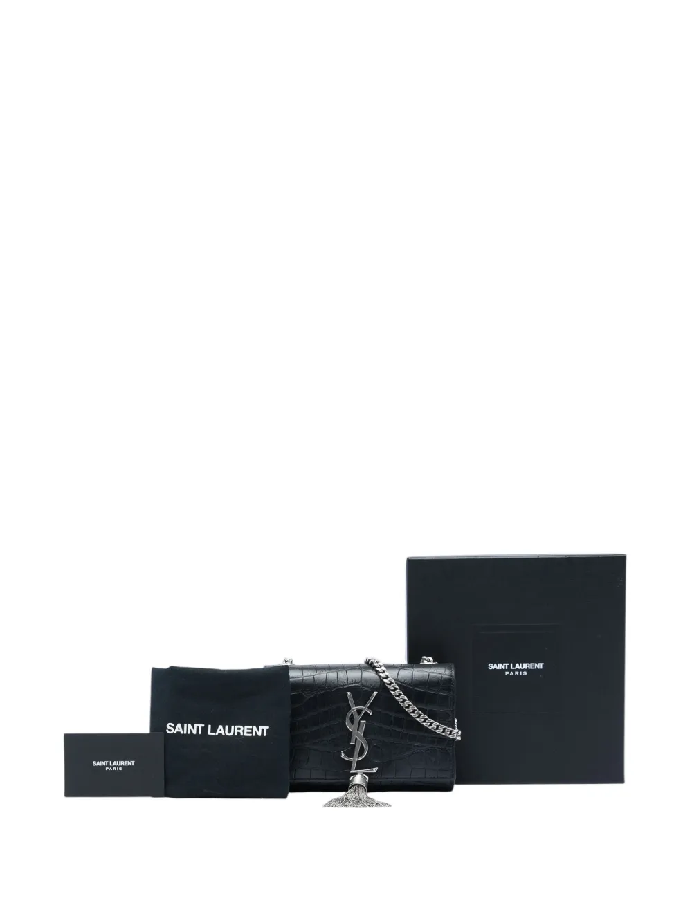 Saint Laurent Pre-Owned 2016 スモール クロコエンボス レザー
