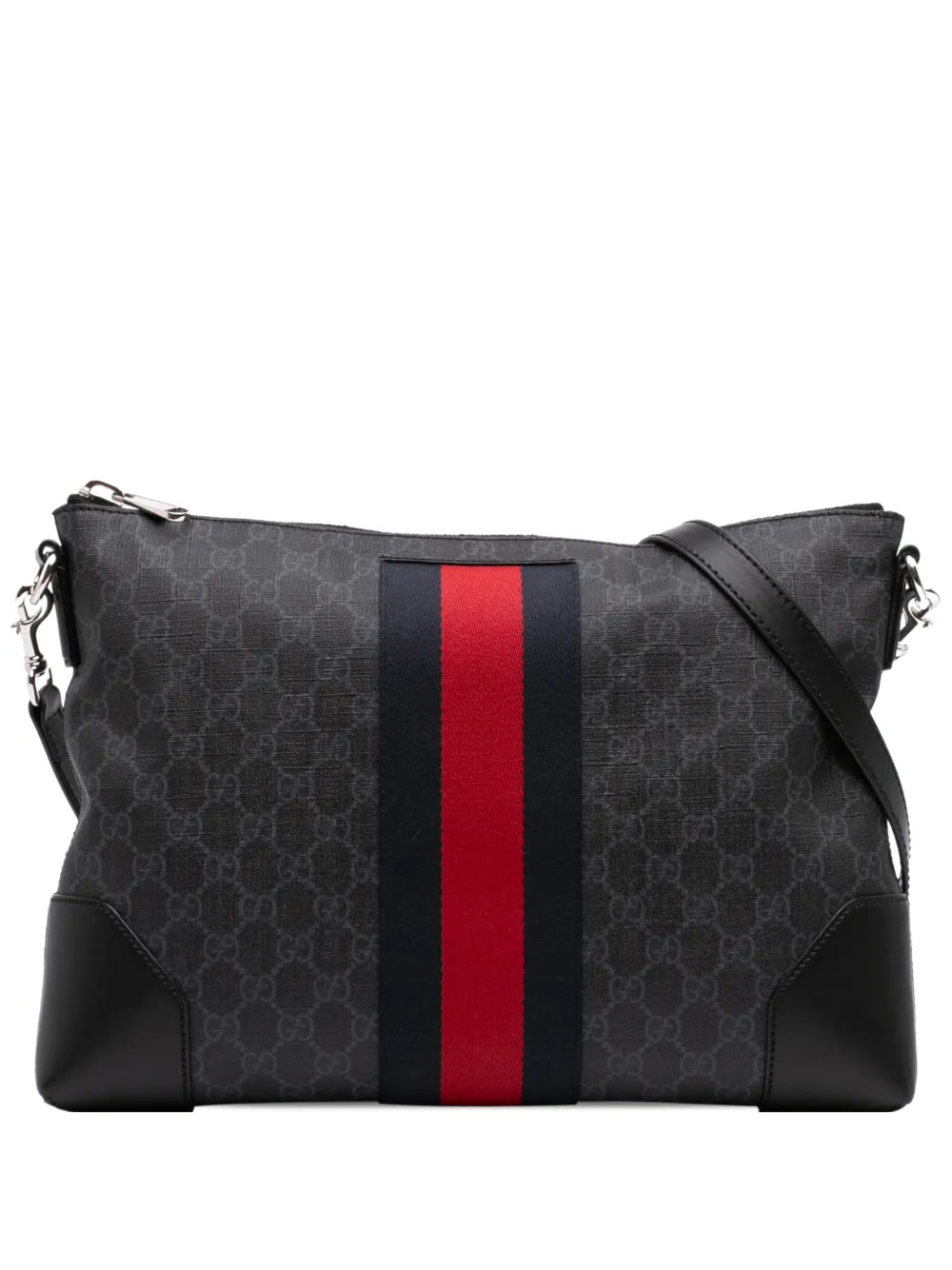 Gucci Pre-Owned 2016-2026 GG Supreme Web crossbody bag - Schwarz