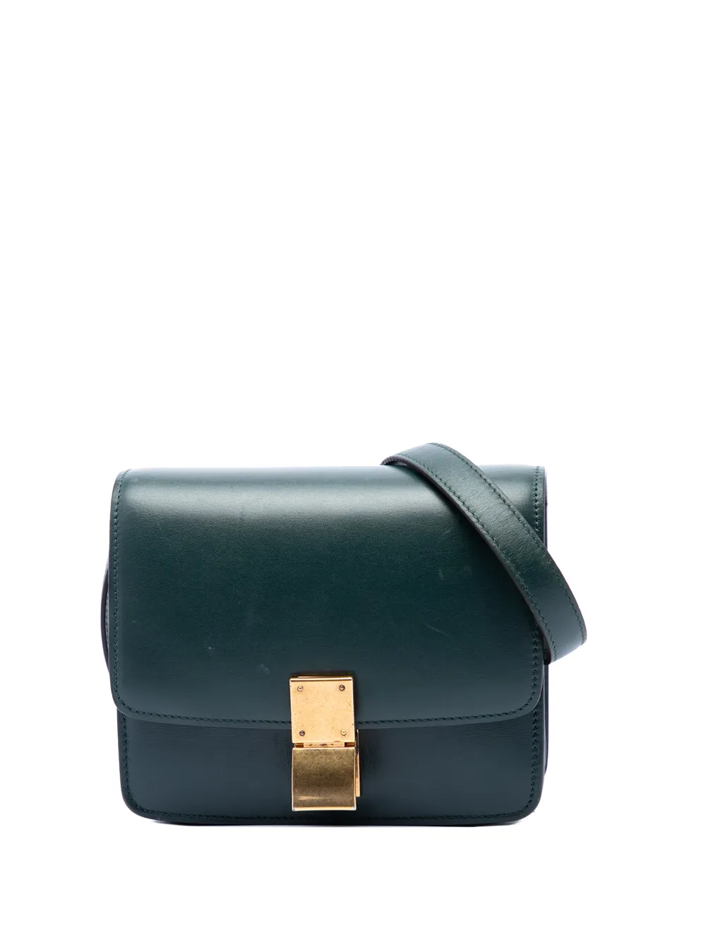 Celine Pre-Owned 2017 Small Calfskin Classic Box crossbody bag - Grün