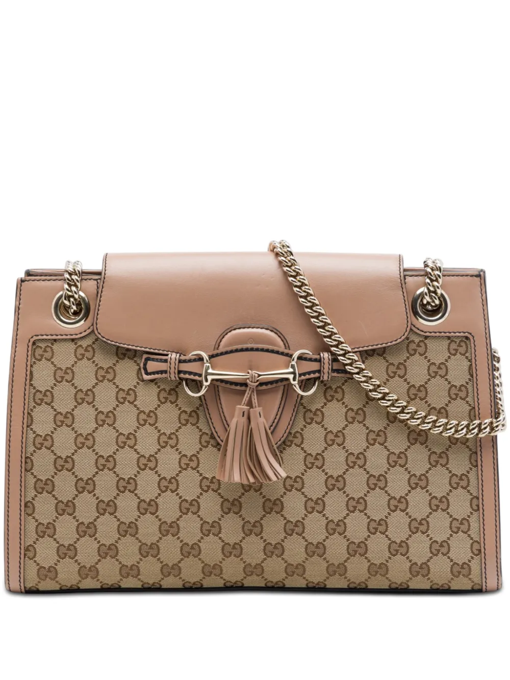 Gucci Pre-Owned 2016-2026 Large GG Canvas Emily shoulder bag - Nude