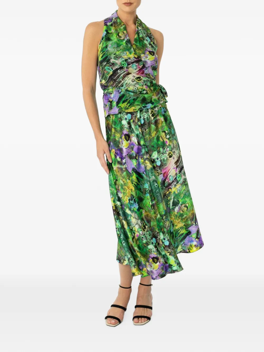 Peter Cohen Fuel midi-rok met abstracte print Groen