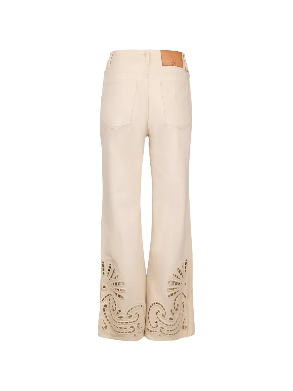 Ulla Johnson Lou flared jeans met borduurwerk Beige