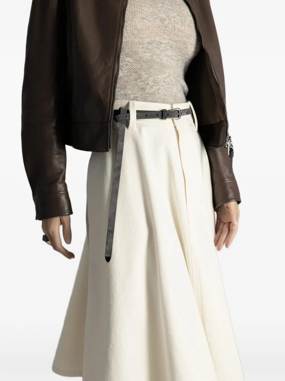 Brunello Cucinelli A-lijn rok Beige