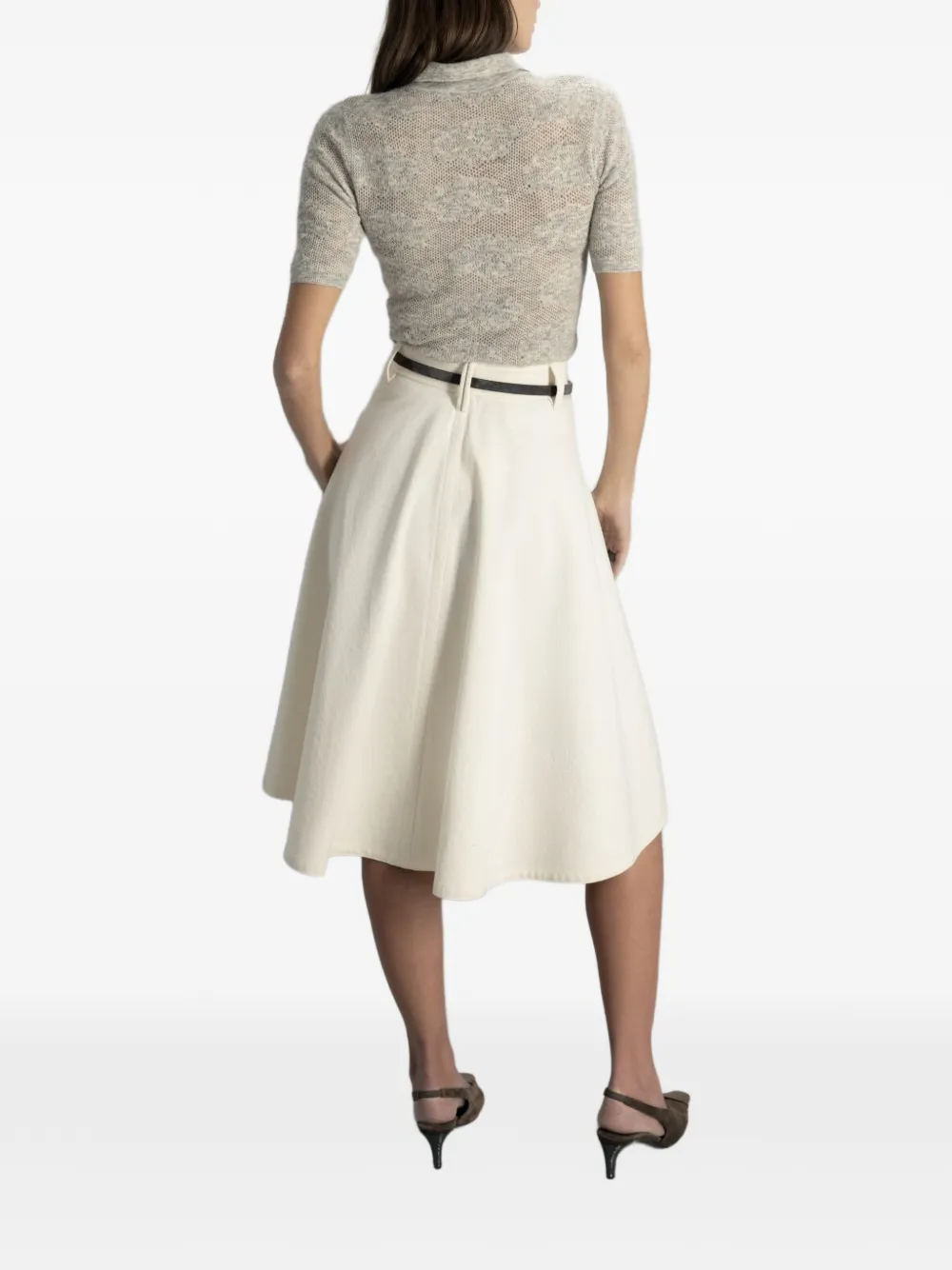 Brunello Cucinelli A-lijn rok Beige