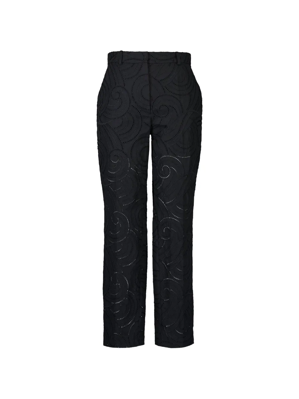 Mantu embroidered-faille straight trousers