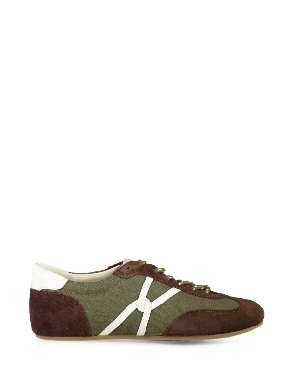 Veronica Beard Riviera Suede-panel Sneakers in Brown
