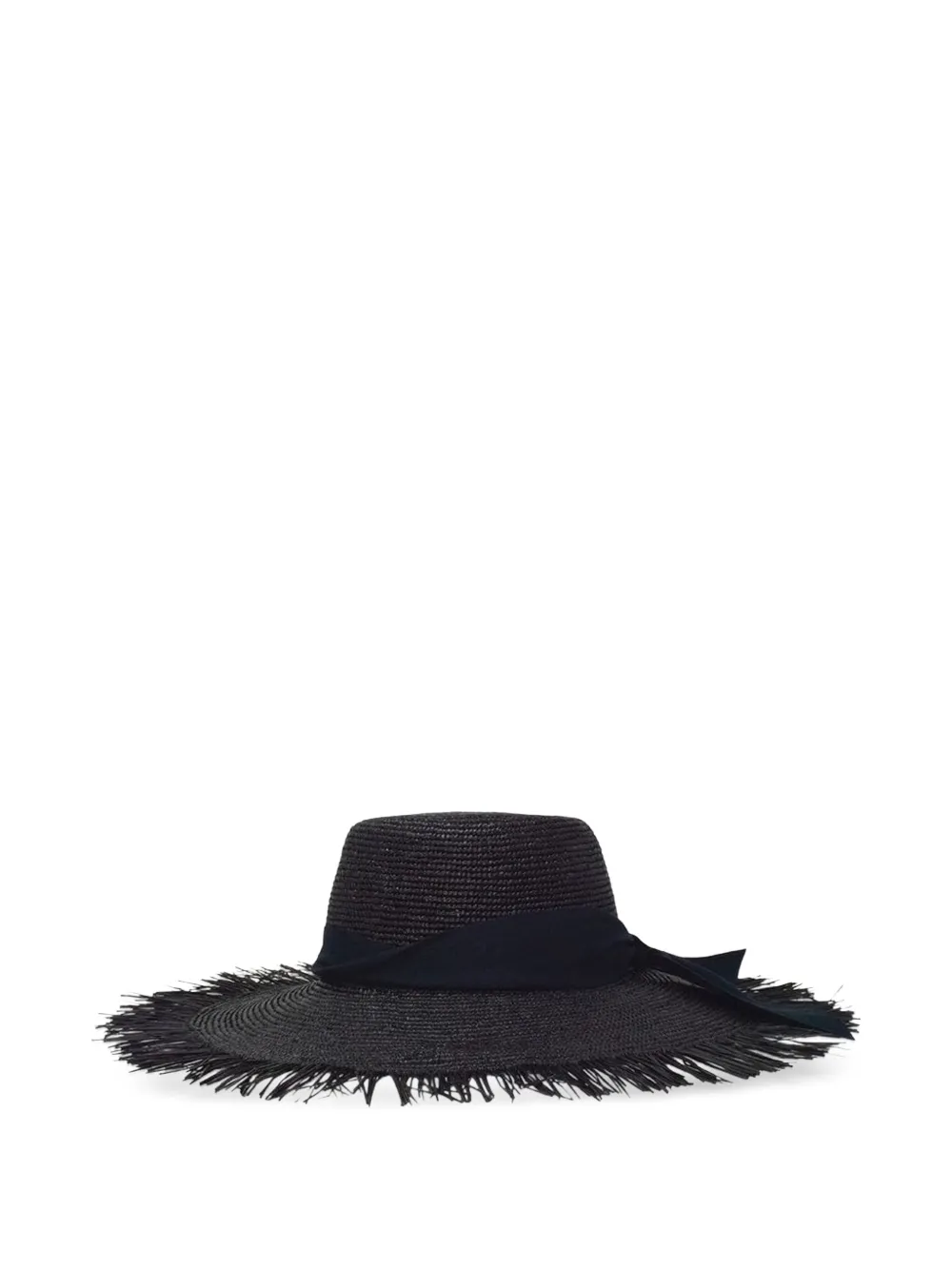 Gigi Burris Millinery Astrid frayed-edge hat - Nero