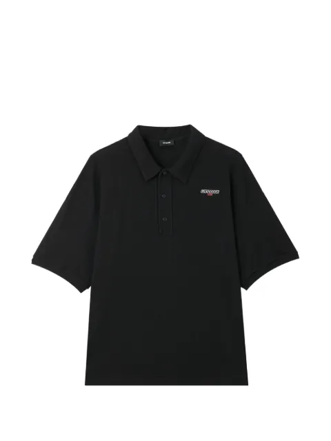 We11done logo-print oversized polo shirt