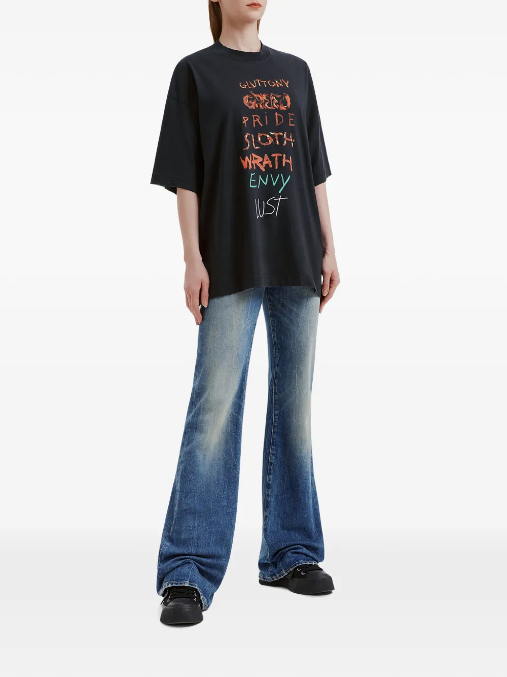 VETEMENTS T-shirt met print Zwart