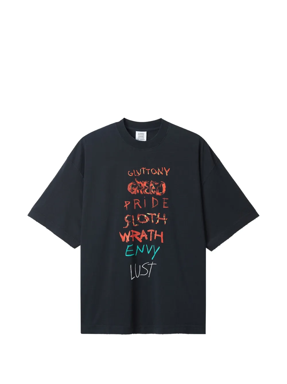 VETEMENTS distressed graphic-print T-shirt