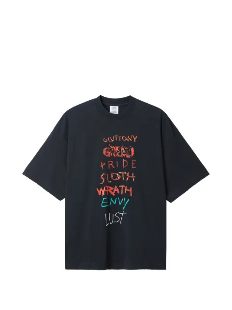 VETEMENTS distressed graphic-print T-shirt