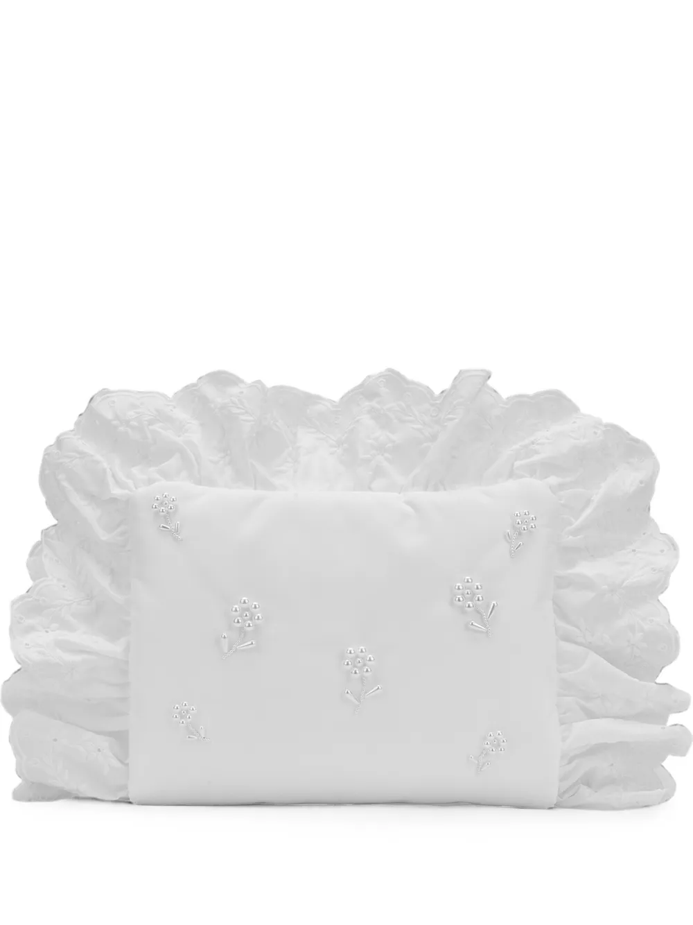 Simone Rocha Clutch con perle - Bianco