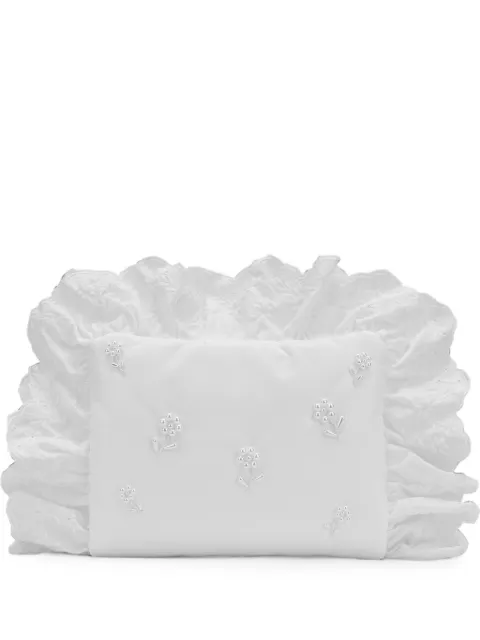 Simone Rocha flæset clutch med perleudsmykning