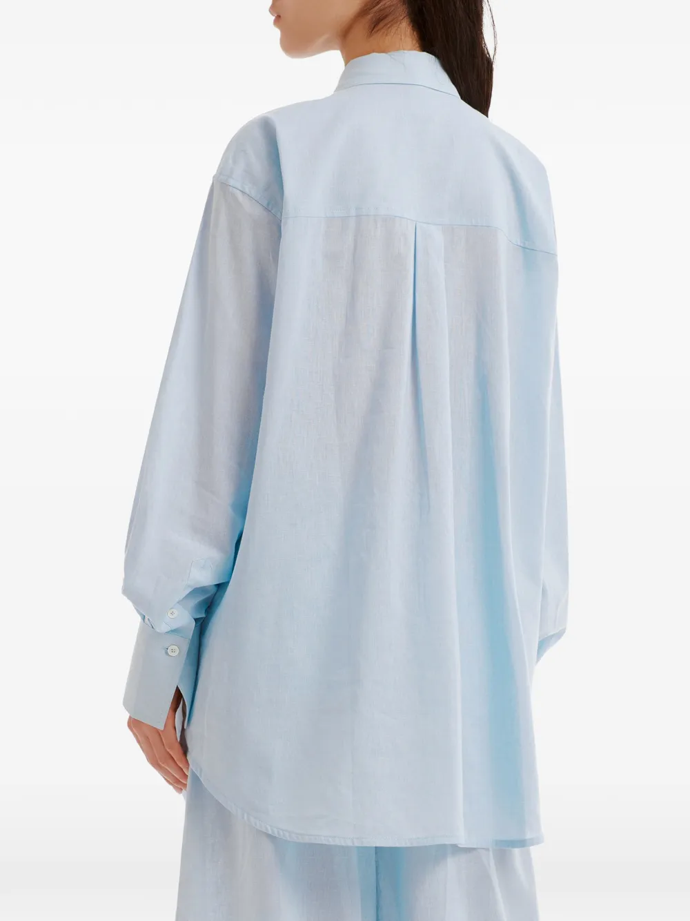 TOTEME Overhemd met geborduurd logo Blauw
