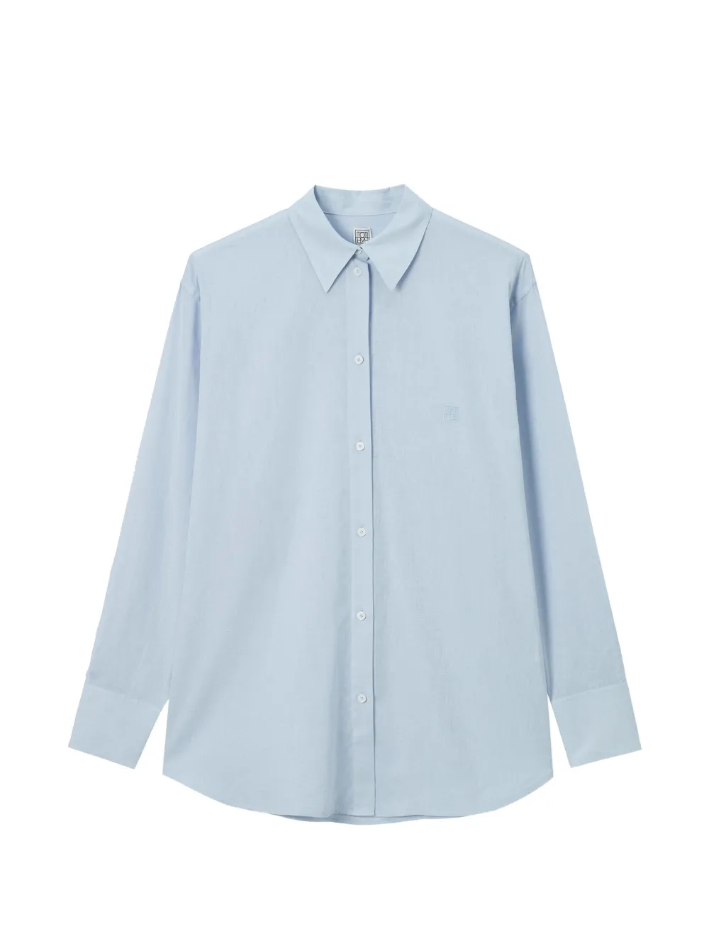 TOTEME embroidered-logo button-up shirt