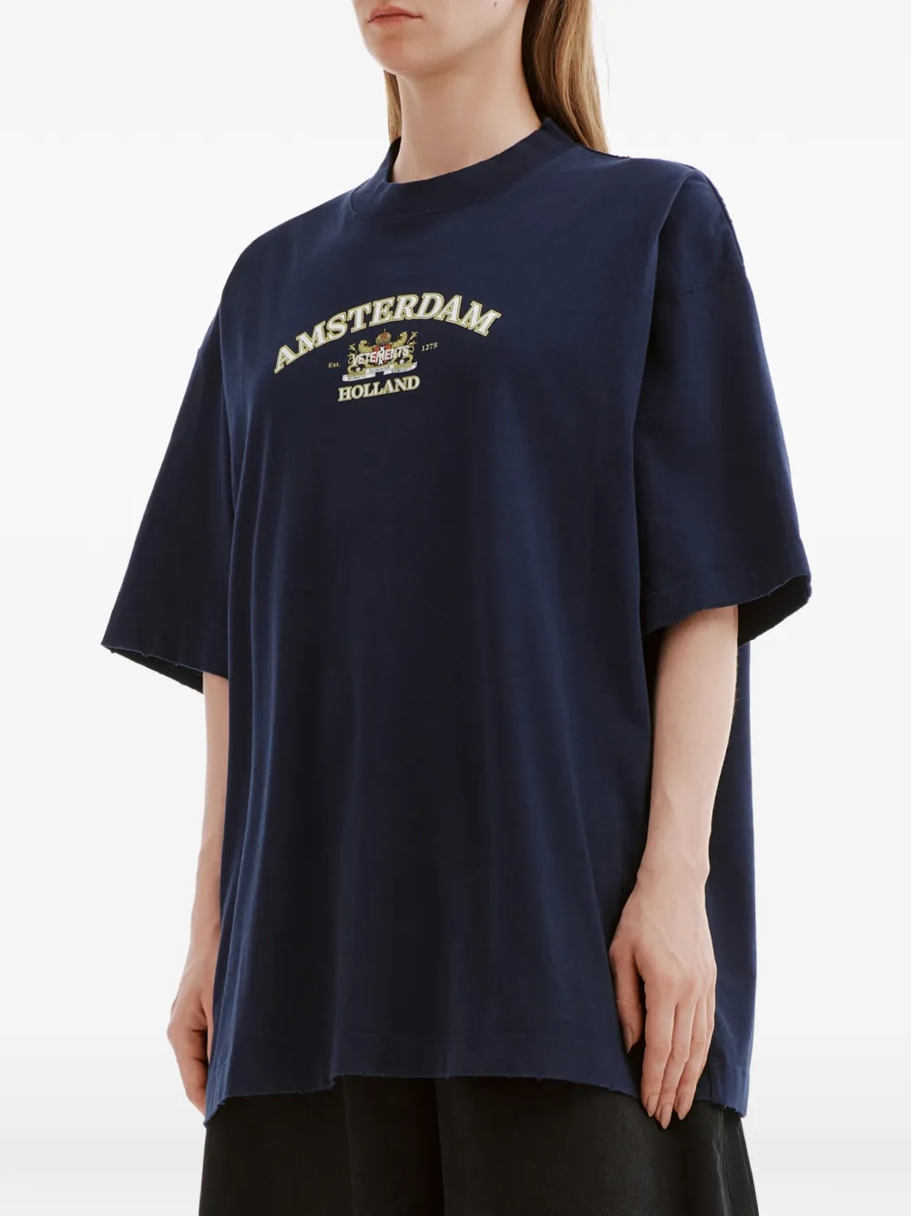 VETEMENTS T-shirt met grafische print Blauw