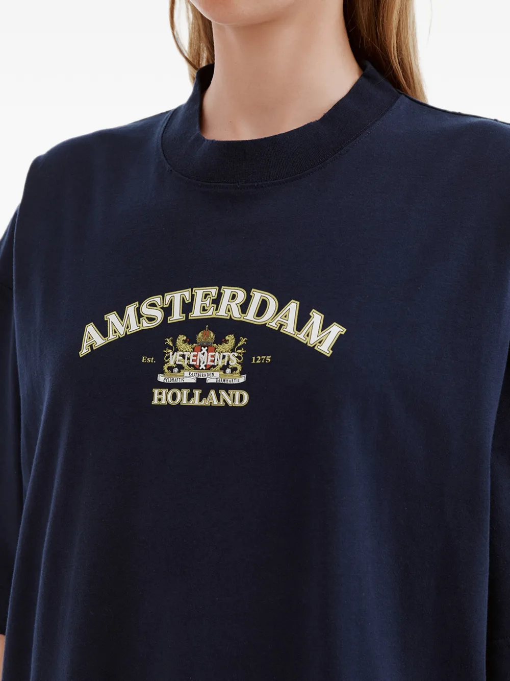 VETEMENTS T-shirt met grafische print Blauw