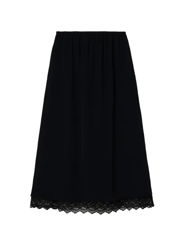 Simone Rocha Lace-trim Mid Skirt in Black