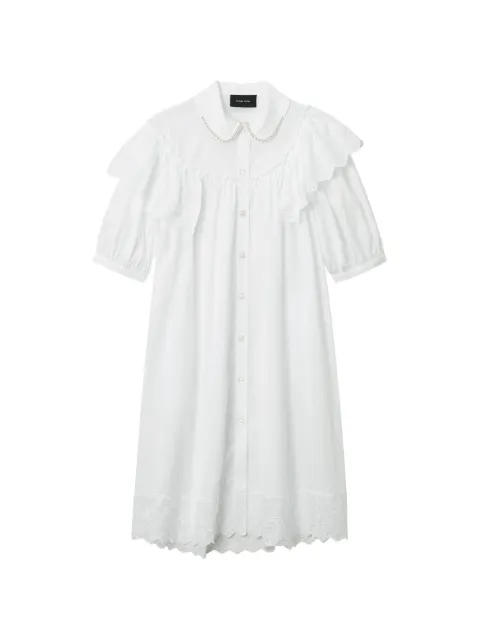 Simone Rocha faux-pearl ruffled midi dress