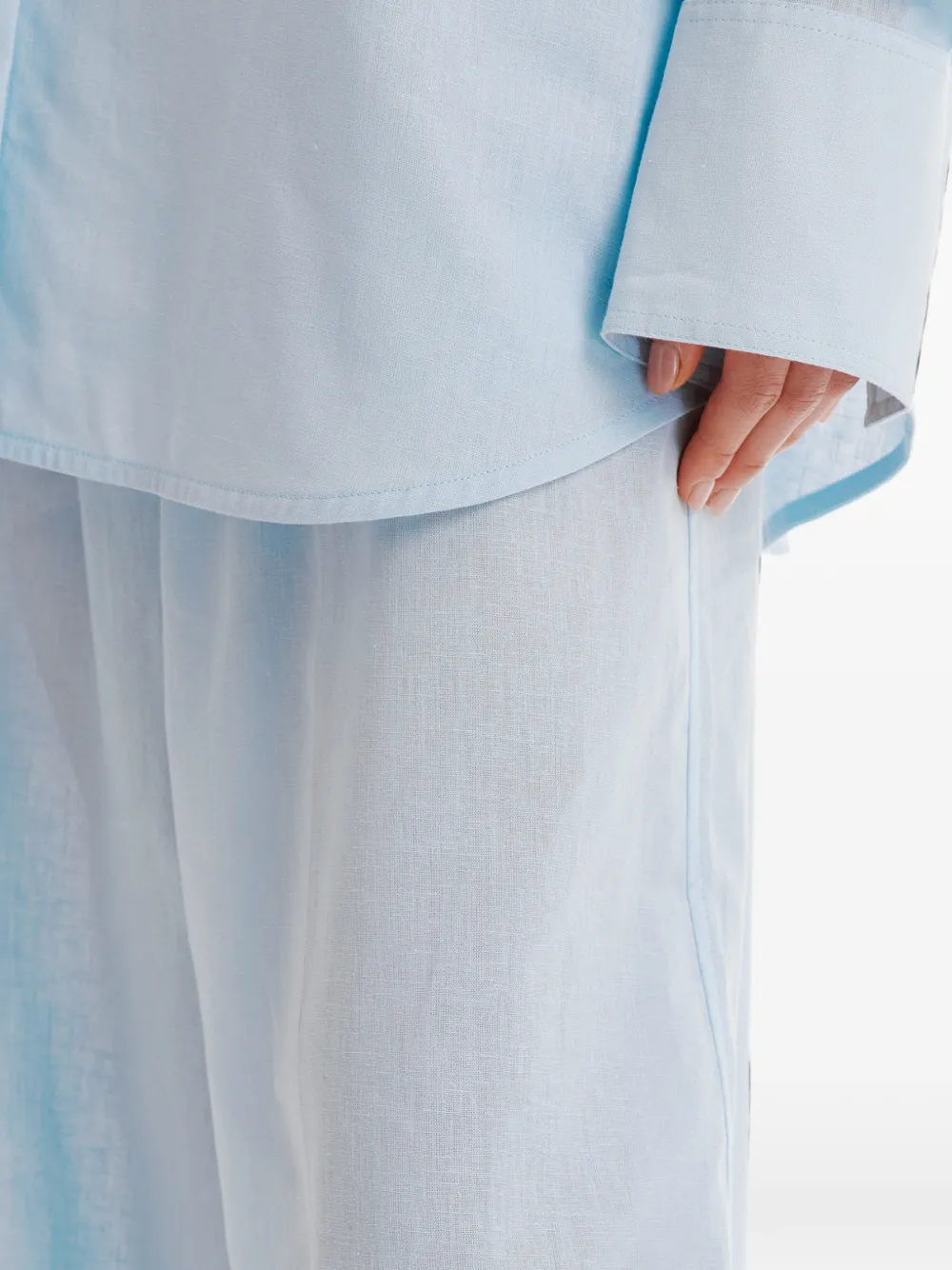 TOTEME Broek met wijde pijpen Blauw