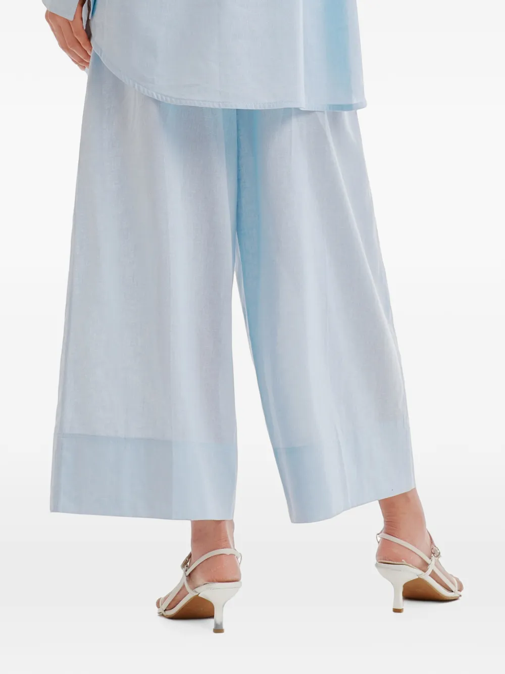 TOTEME Broek met wijde pijpen Blauw