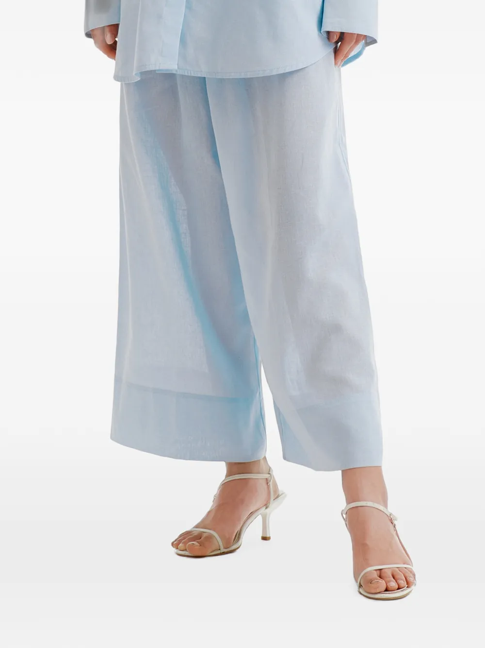 TOTEME Broek met wijde pijpen Blauw