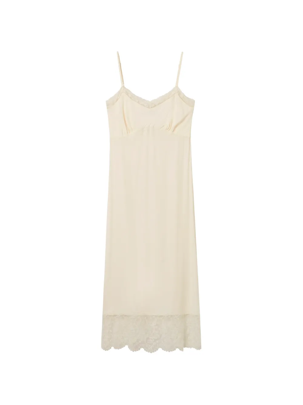 Simone Rocha Onderjurk met kant Beige